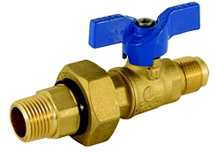 JOMAR 1/2"FL X 1/2" MNPT UNION END BALL VALVE