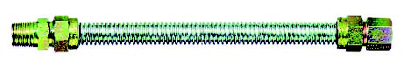 3/8" OD SS Appliance Connector with 3/8 Flare Nuts - 16" Long