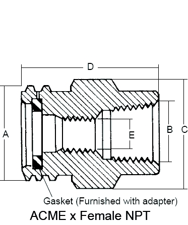 ADAPTER, 2 1/4AC X 1FN