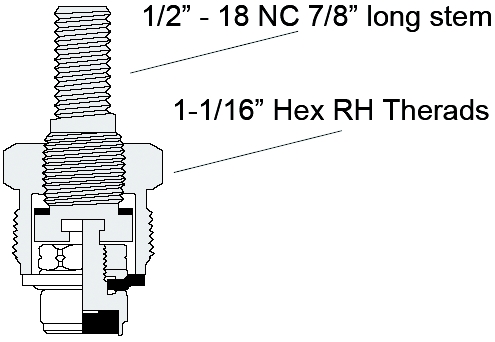 Diaphragm bonnet / stem assembly (NLA - Use 3100-80B)