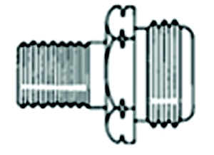 1/4" Male Pipe Thread x 1" - 20 Male Throwaway Cylinder Thread