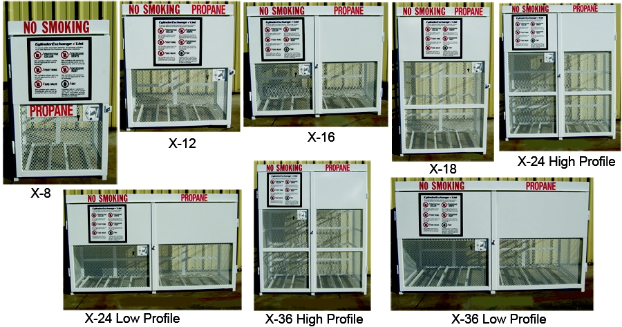 TALL 20# CYLINDER EXCHANGE CABINET 24-CYL.